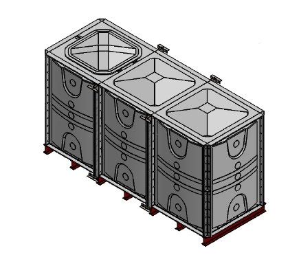 grp sectional water tank|internally flanged tank.